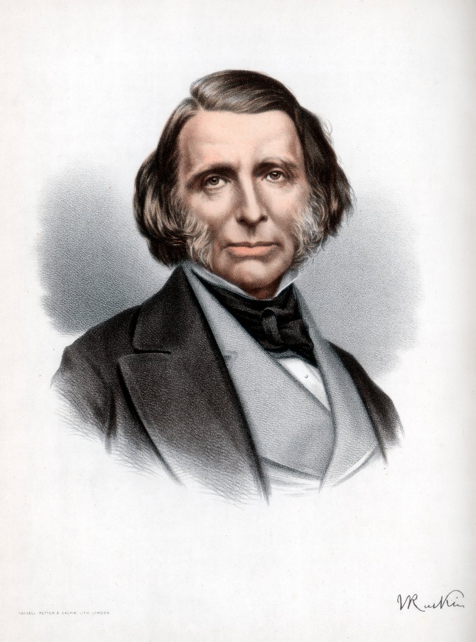 John Ruskin, britský spisovatel, básník, umělec a kritik, c1890. od Petter and Galpin Cassell