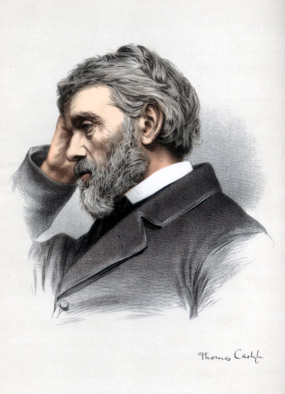 Thomas Carlyle, skotský esejista, satirik a historik, c1890. od Petter and Galpin Cassell