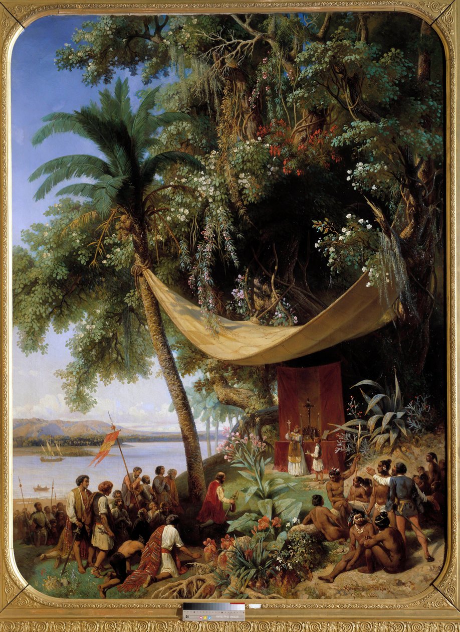 První mše v Americe (15. století) Mše na Kubě v roce 1494 2. Kolumbova plavba do Havany. Obraz Blancharda Pharamonda (1805-1873) od Pharamond Blanchard