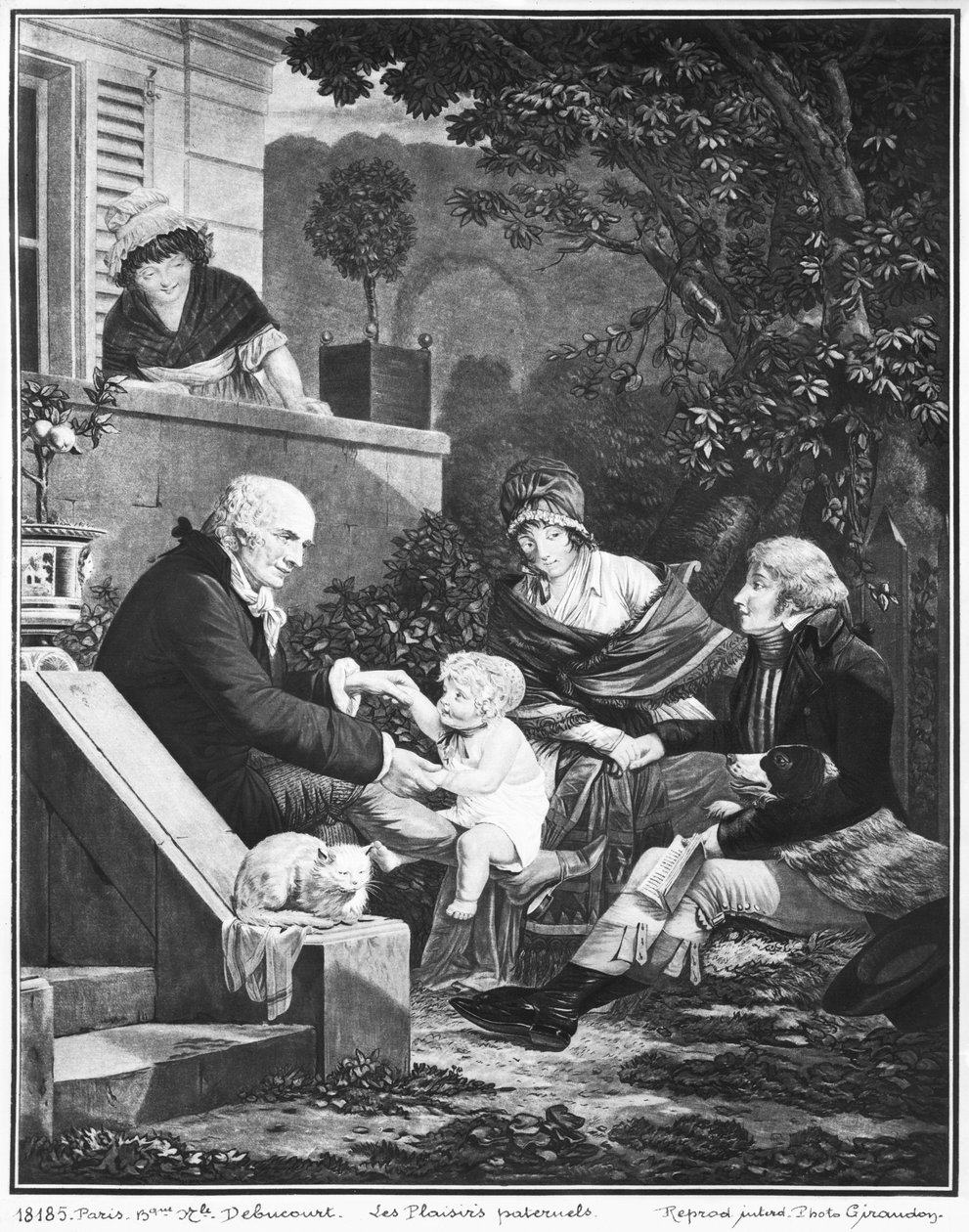 Radosti být otcem, c.1797 od Philibert Louis Debucourt