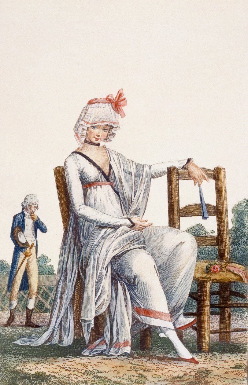Dámské promenádní šaty, 1800 od Philibert Louis Debucourt