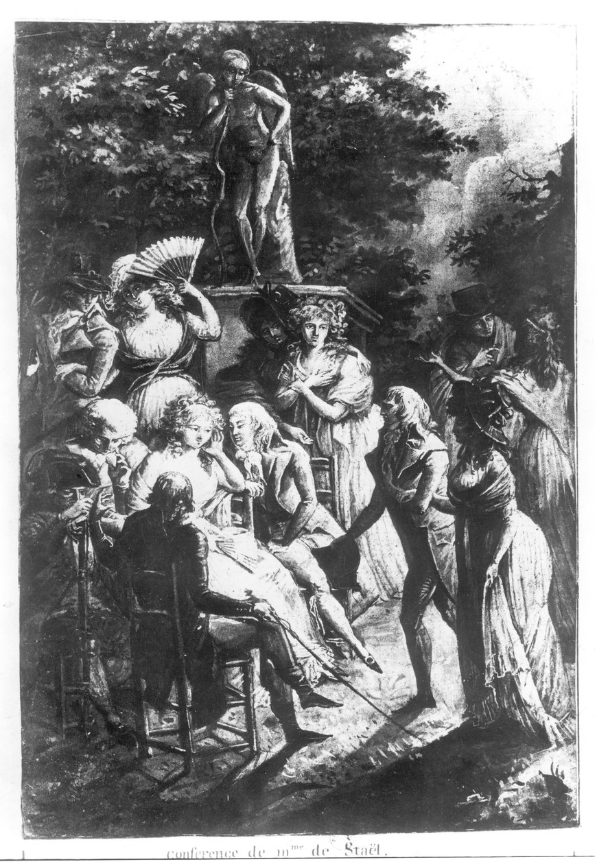 Setkání s Madame de Stael (1766-1817) od Philibert Louis Debucourt