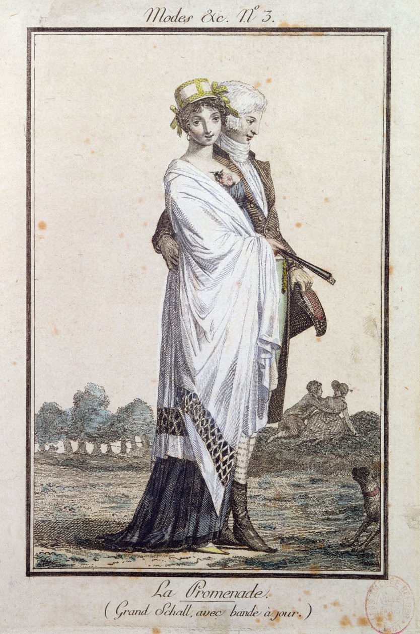 Promenáda, kolem roku 1799 od Philibert Louis Debucourt