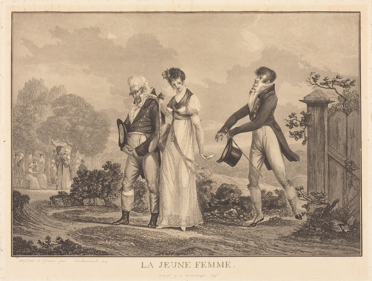 Mladá žena od Philibert-Louis Debucourt