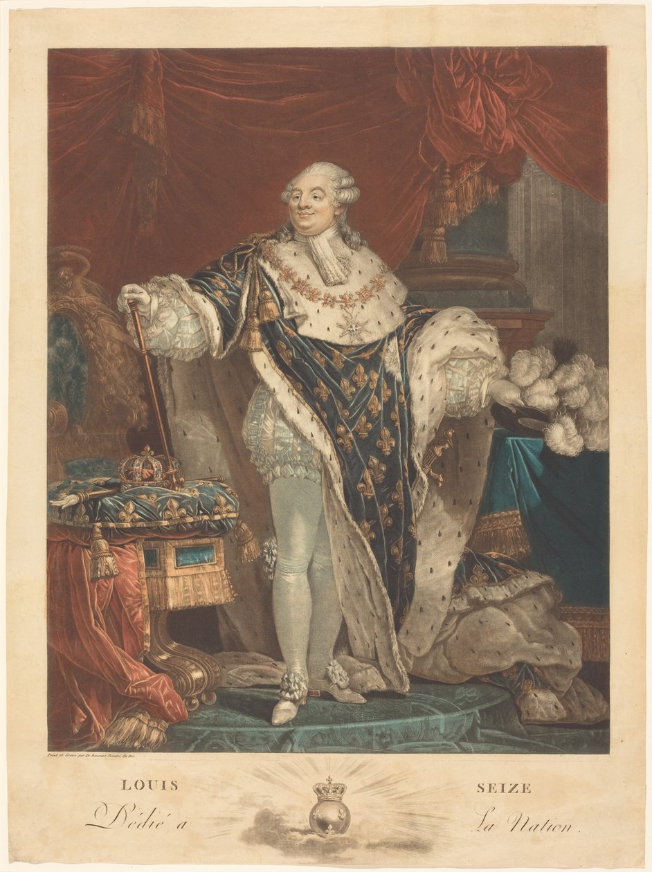 Ludvík XVI. od Philibert-Louis Debucourt
