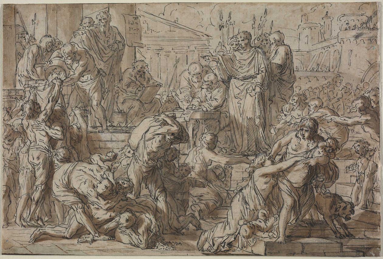 Římské téma, 1700s. od Philibert Benoît Delarue