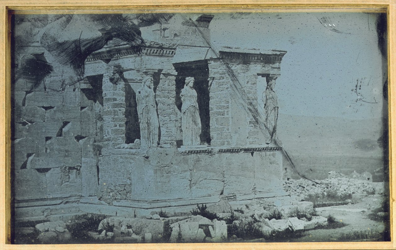 Erechtheion, Akropole, Atény, 1842 od Philibert Joseph Girault de Prangey