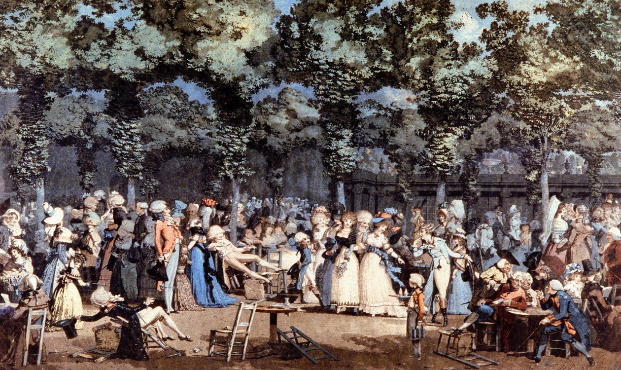 Festival v Palais Royal, Paříž od Philibert Louis Debucourt