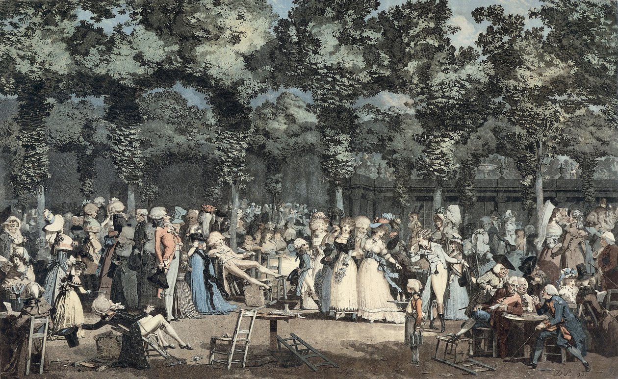 Veřejná promenáda v Palais-Royal od Philibert Louis Debucourt
