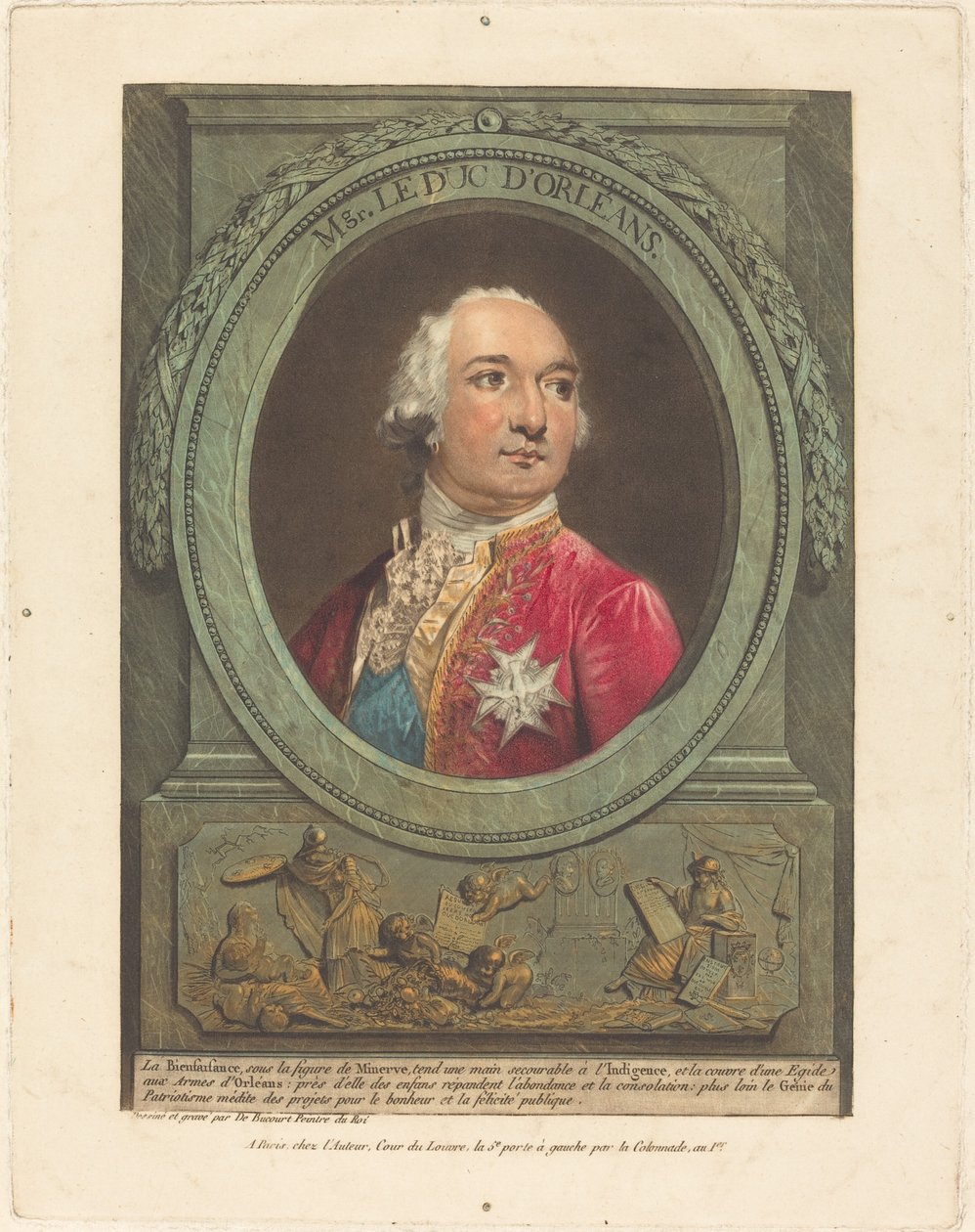 Msgr. vévoda z Orleansu od Philibert Louis Debucourt