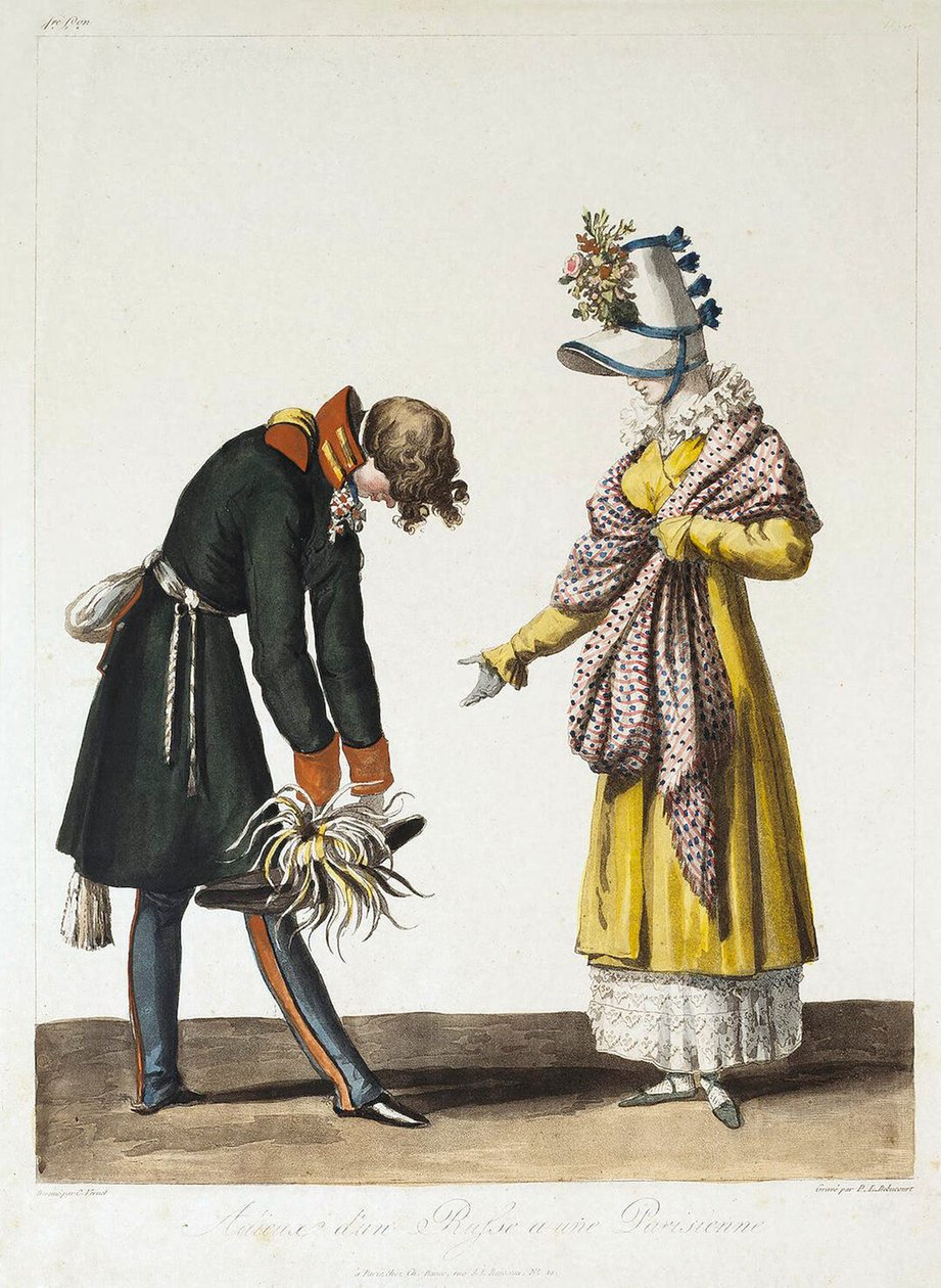 Rozloučení ruského důstojníka s Pařížankou, 1816. od Philibert Louis Debucourt