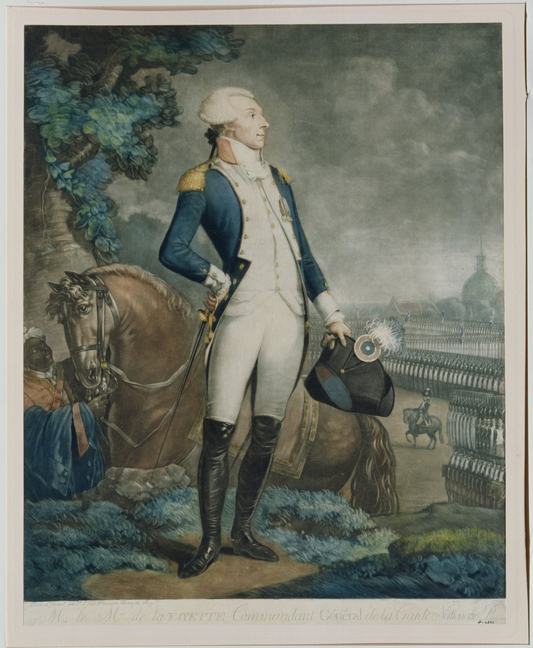Portrét markýze de La Fayette (1757-1834), velitele Národní gardy, 1790 od Philibert Louis Debucourt
