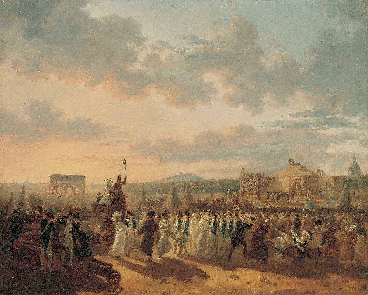Přípravy na Fete de la Federation, 14. července 1790 od Philibert Louis Debucourt