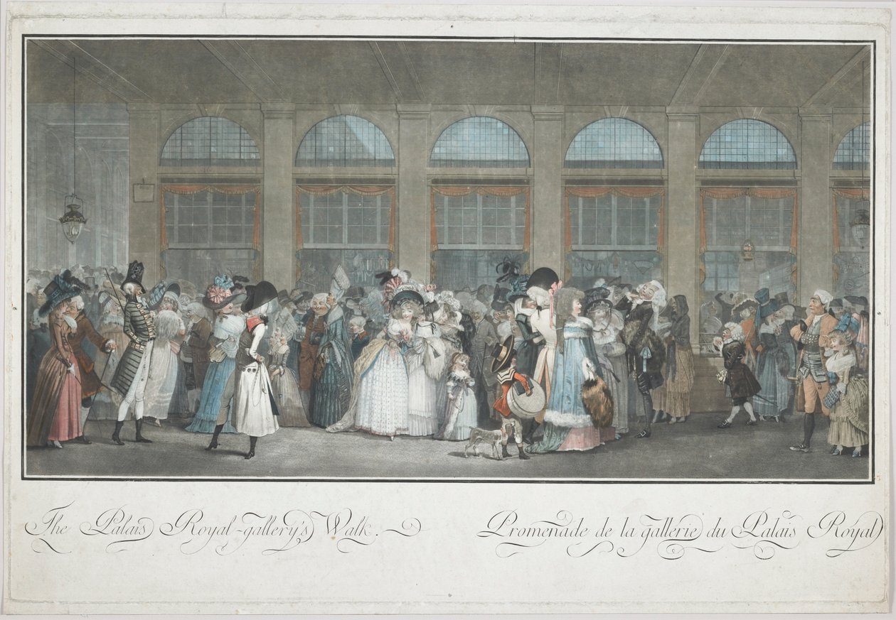 Procházka královské galerie Palais od Philibert Louis Debucourt