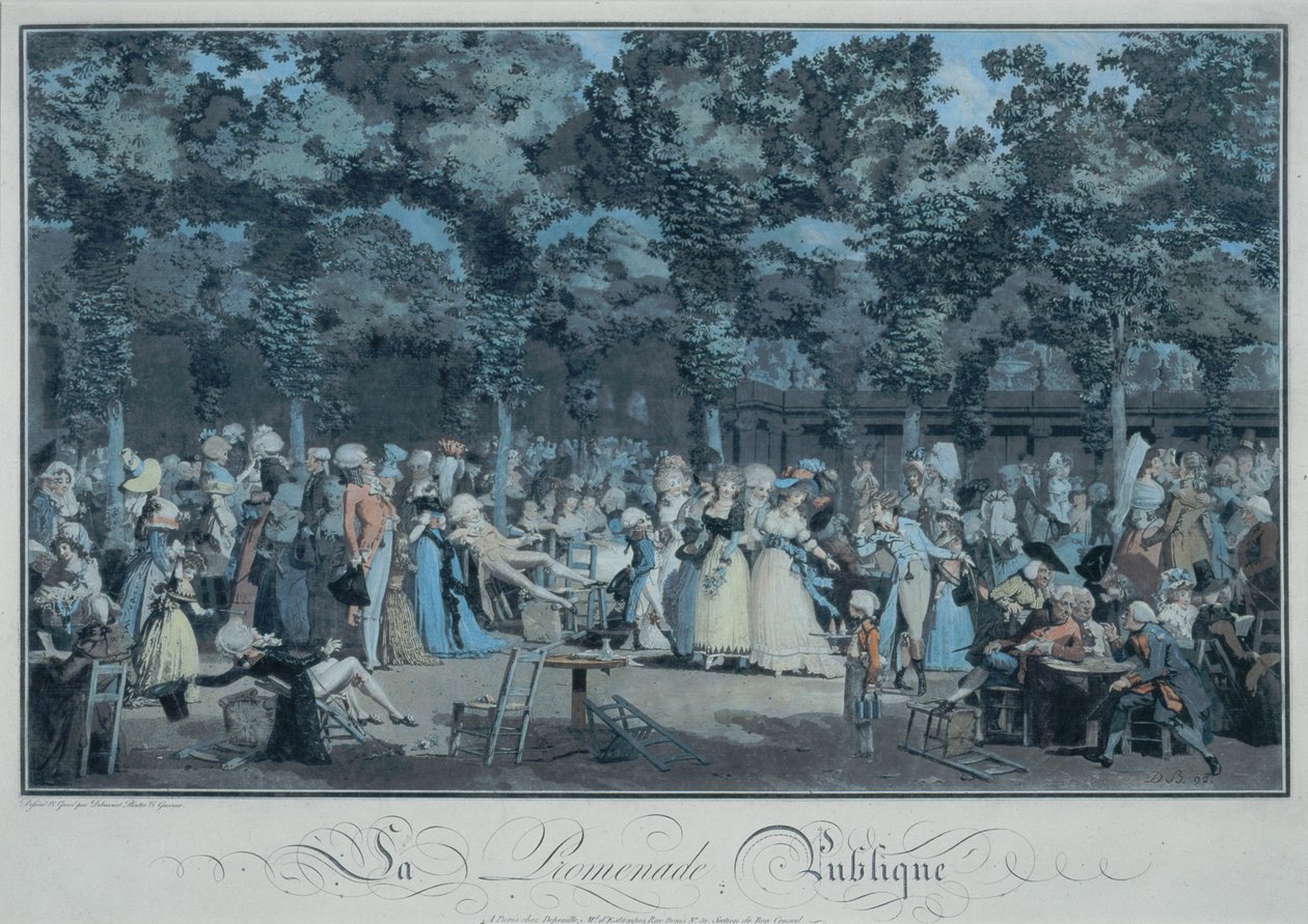 Veřejná promenáda od Philibert Louis Debucourt