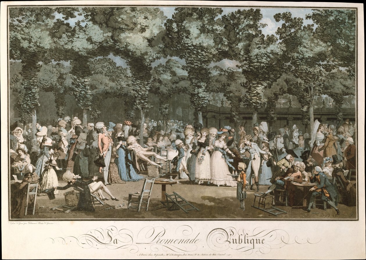 Veřejná promenáda, 1792 od Philibert Louis Debucourt