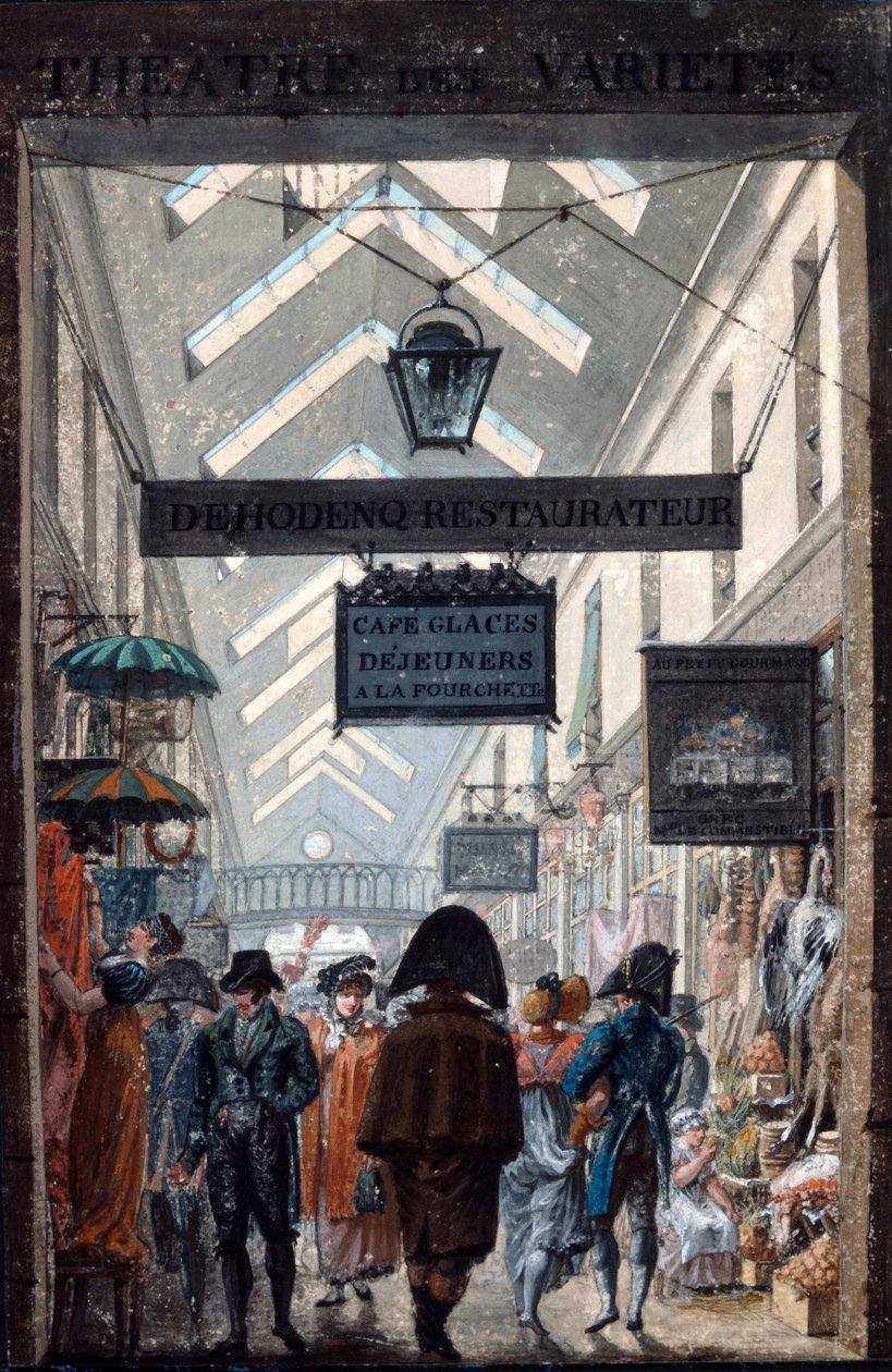 The Shopping Arcade des Panoramas v Paříži, 1807 od Philibert Louis Debucourt