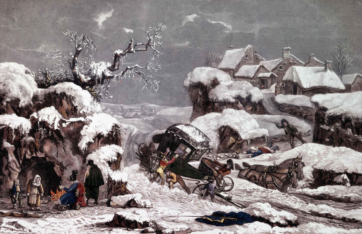 Převrácený kočár. Tisky připisované Philibert Louis Debucourt (1755 - 1832). Soukromá sbírka. od Philibert Louis Debucourt