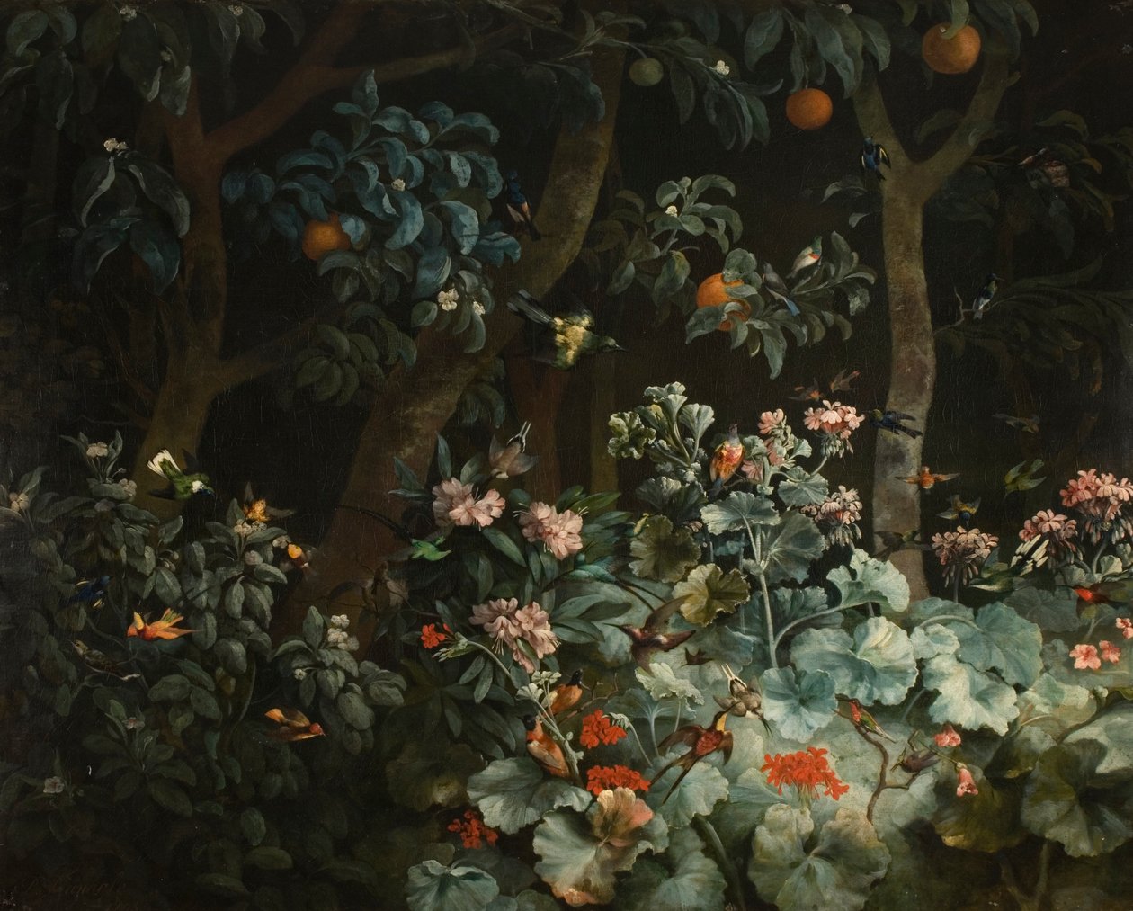 Listí, květiny a ptáci, 1796 od Philip Reinagle