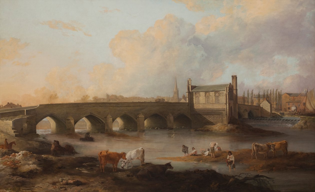 Wakefield Bridge a Chantry Chapel, 1793 od Philip Reinagle