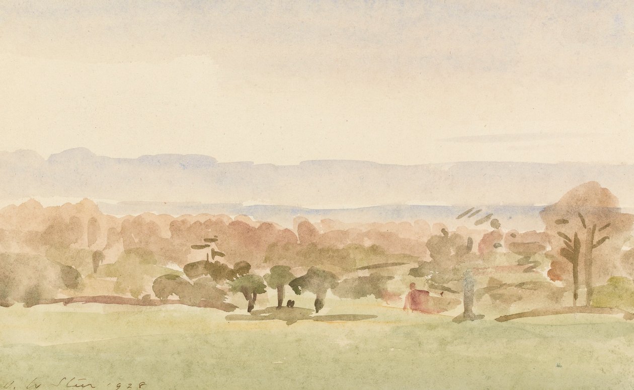 Krajina, možná Framlingham, Suffolk od Philip Wilson Steer