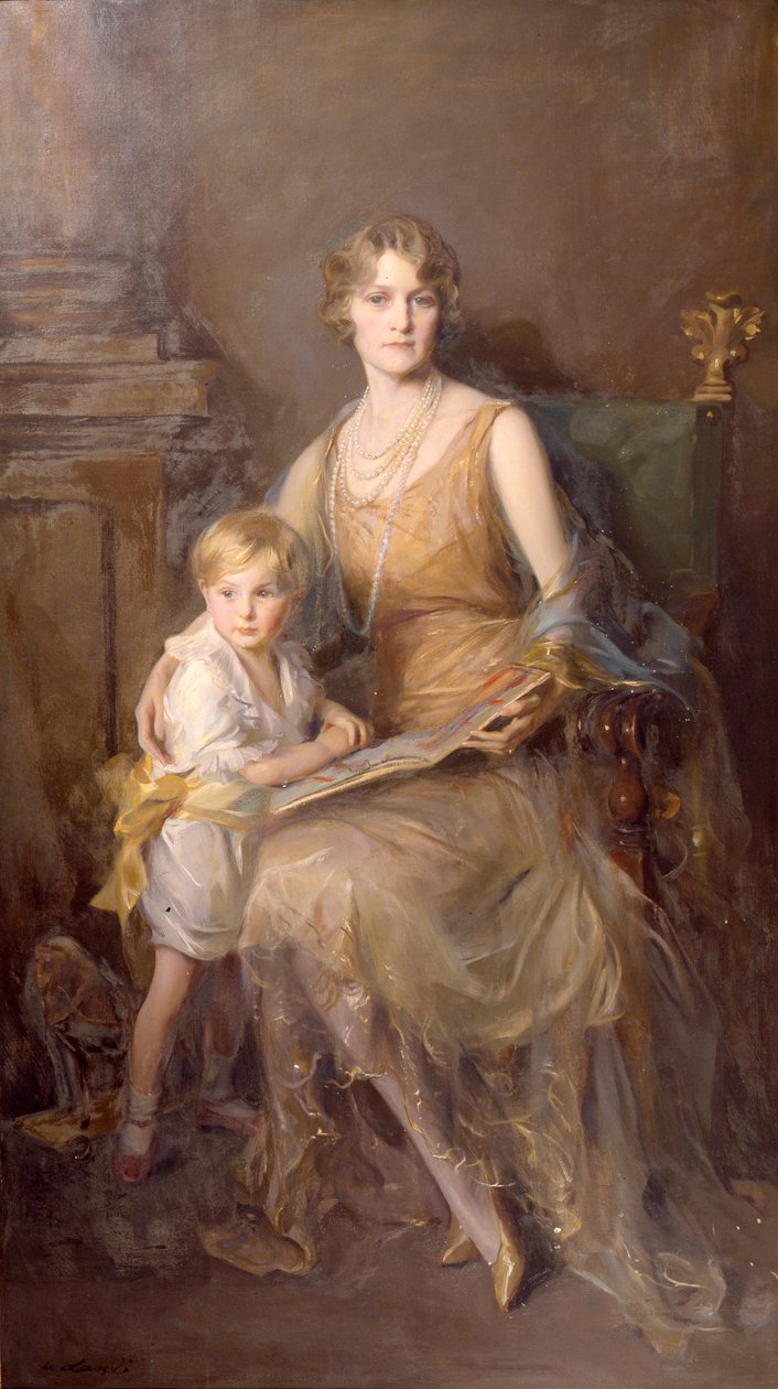 Portrét Heleny, manželky 8. vévody z Northumberlandu a lorda Geoffreyho Percyho (olej na plátně) od Philip Alexius de Laszlo