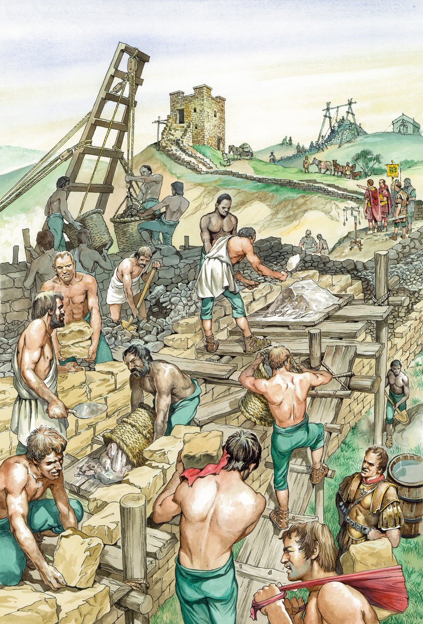 Stavba Hadriánova valu, počátek 2. století c1985-c2000 od Philip Corke