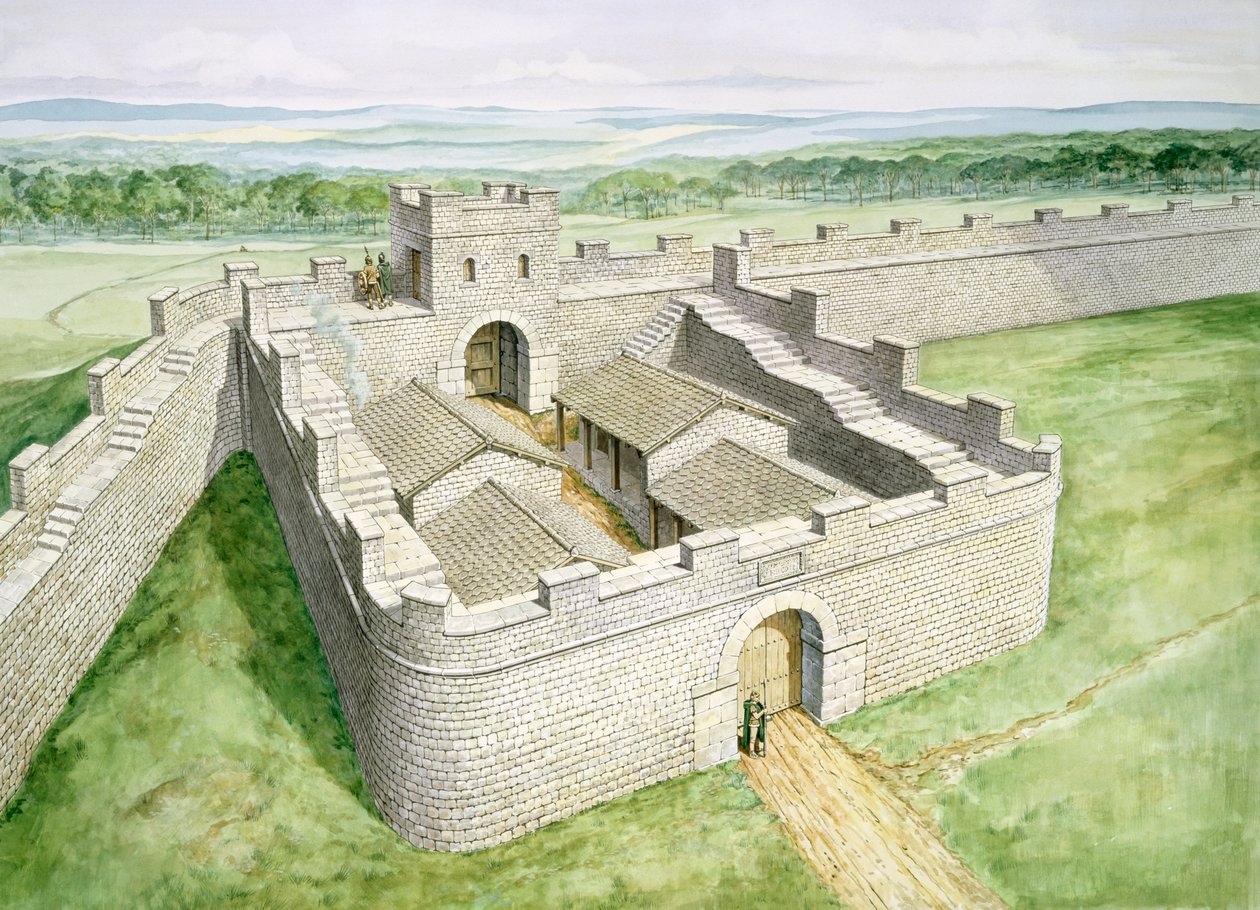 Hadrians Wall Cawfields Milecastle, 2. století, 1990-2010 od Philip Corke