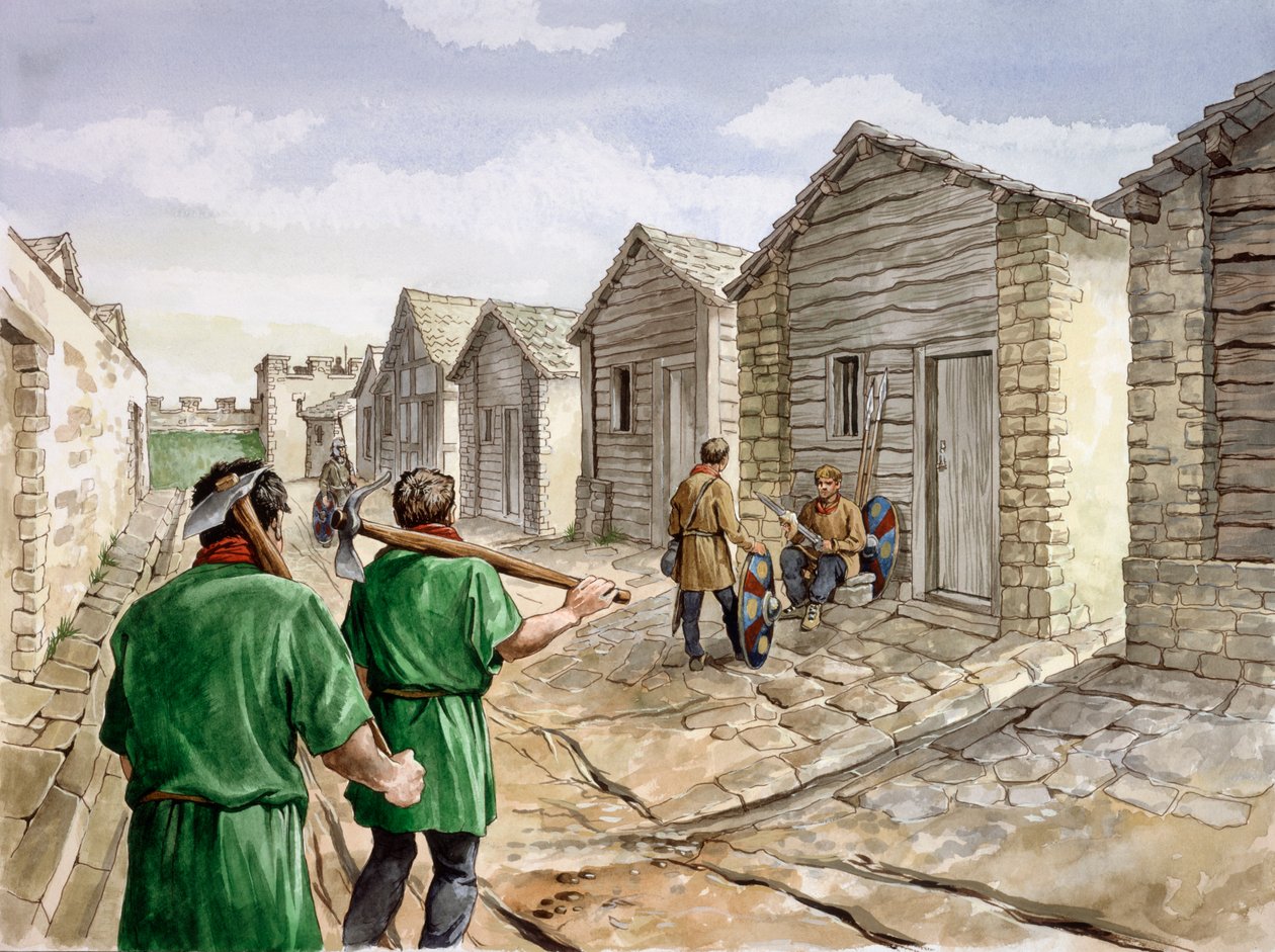 Housesteads Roman Fort, 4. století, c1990-2010 od Philip Corke