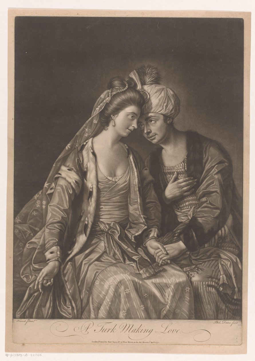 Muž se dvoří ženě A Turk Making Love (název na objektu) od Philip Dawe