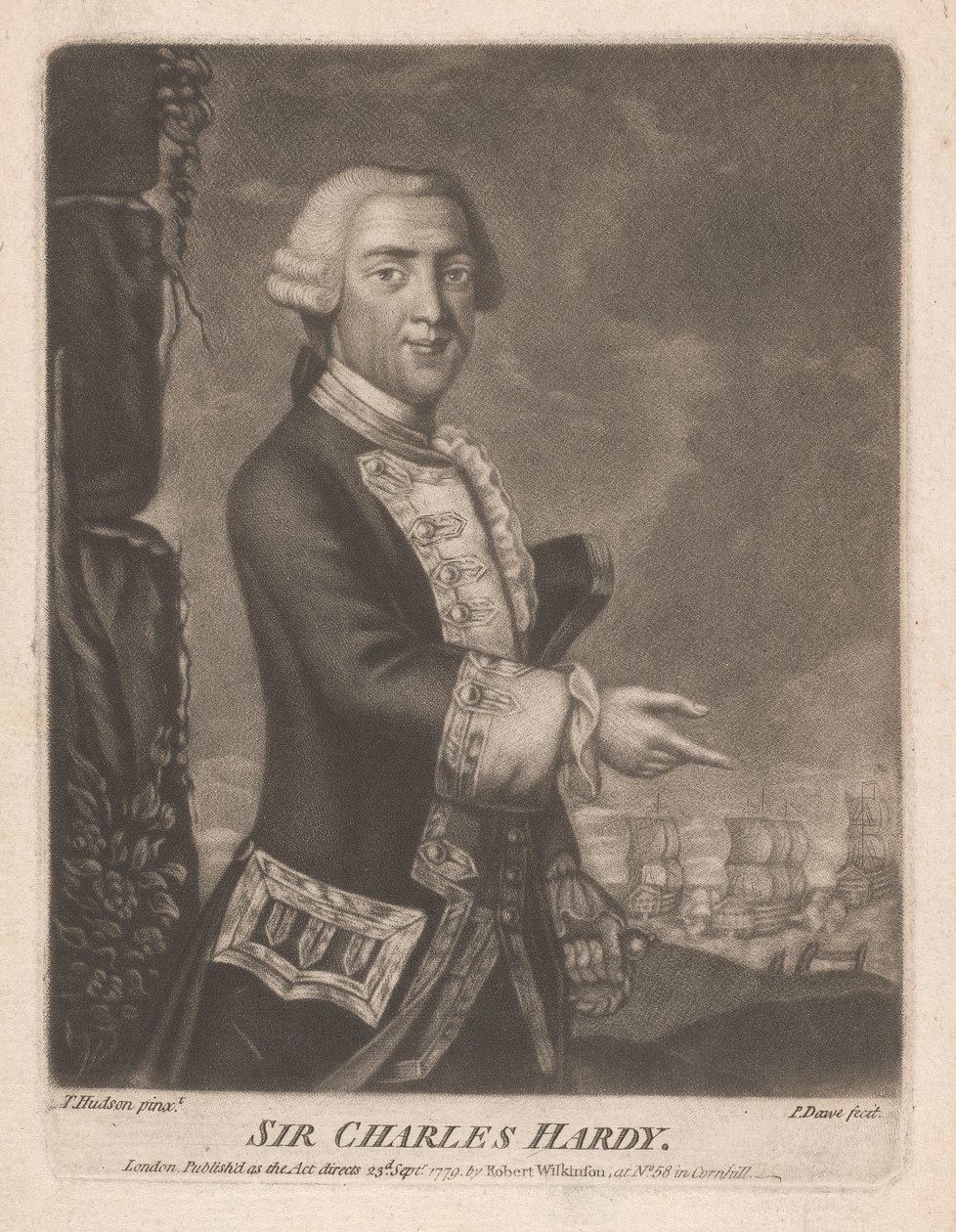 Sir Charles Hardy od Philip Dawe