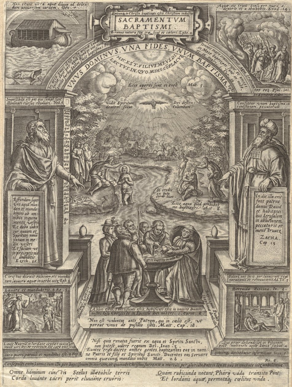 Křest, ze série Sedm svátostí, 1576., 1576. od Philip Galle