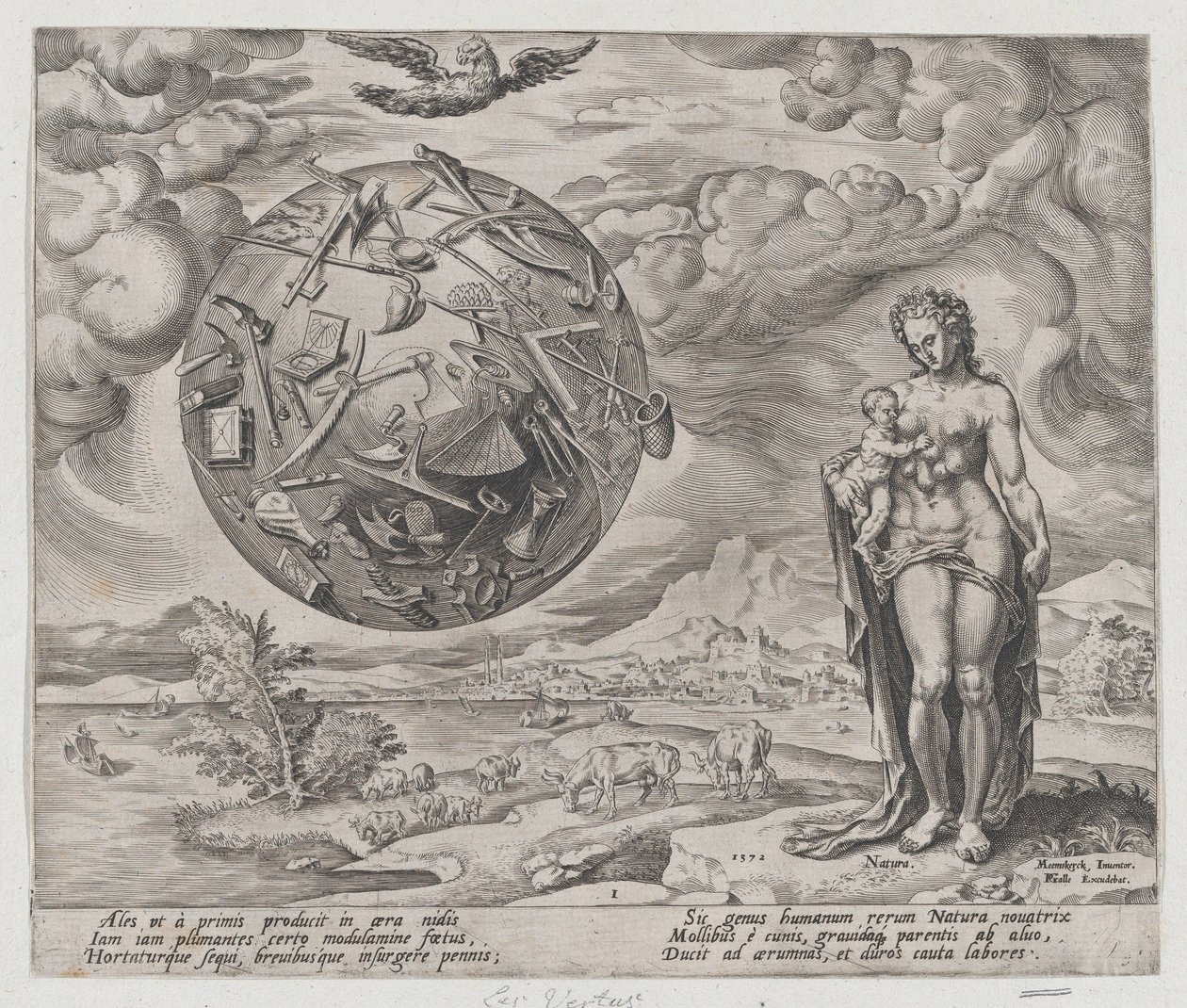 Man Born to Toil, od The Reward of Labor and Diligence, plate 1, 1572., 1572. od Philip Galle