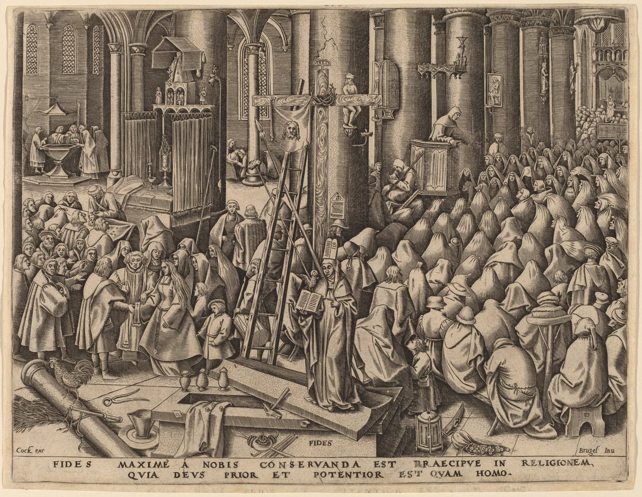 Víra od Philip Galle after Pieter Bruegel the Elder
