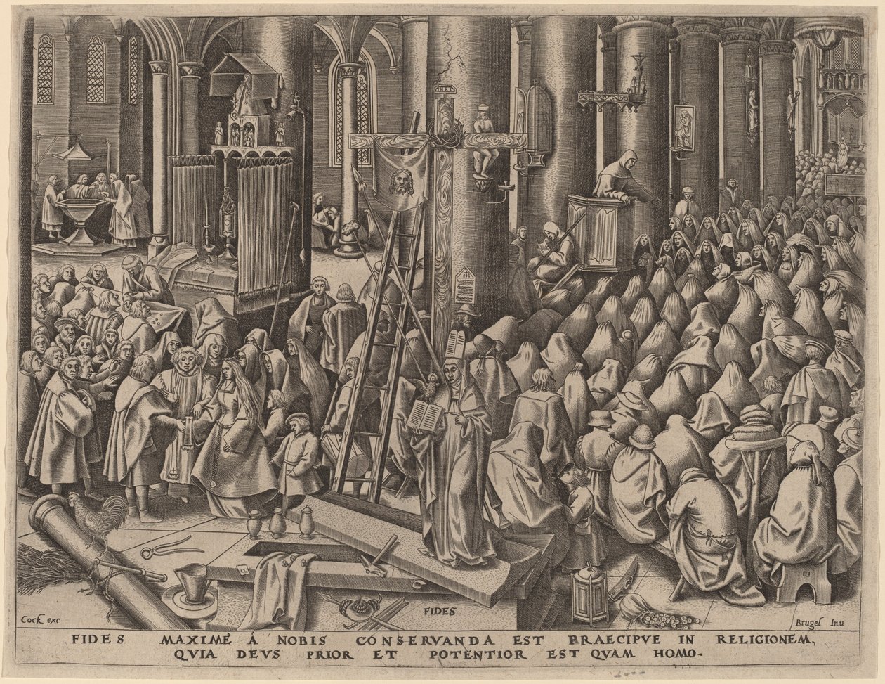 Víra od Philip Galle after Pieter Bruegel the Elder
