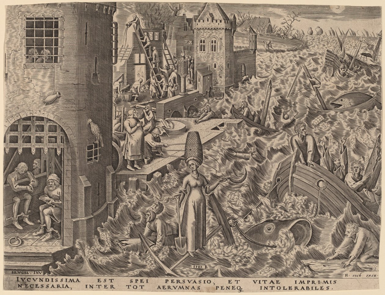 Naděje od Philip Galle after Pieter Bruegel the Elder