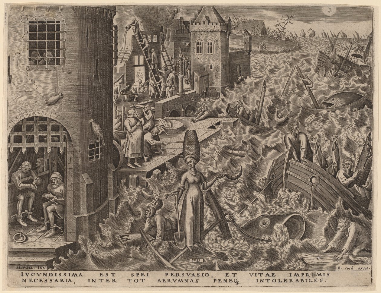 Naděje od Philip Galle after Pieter Bruegel the Elder