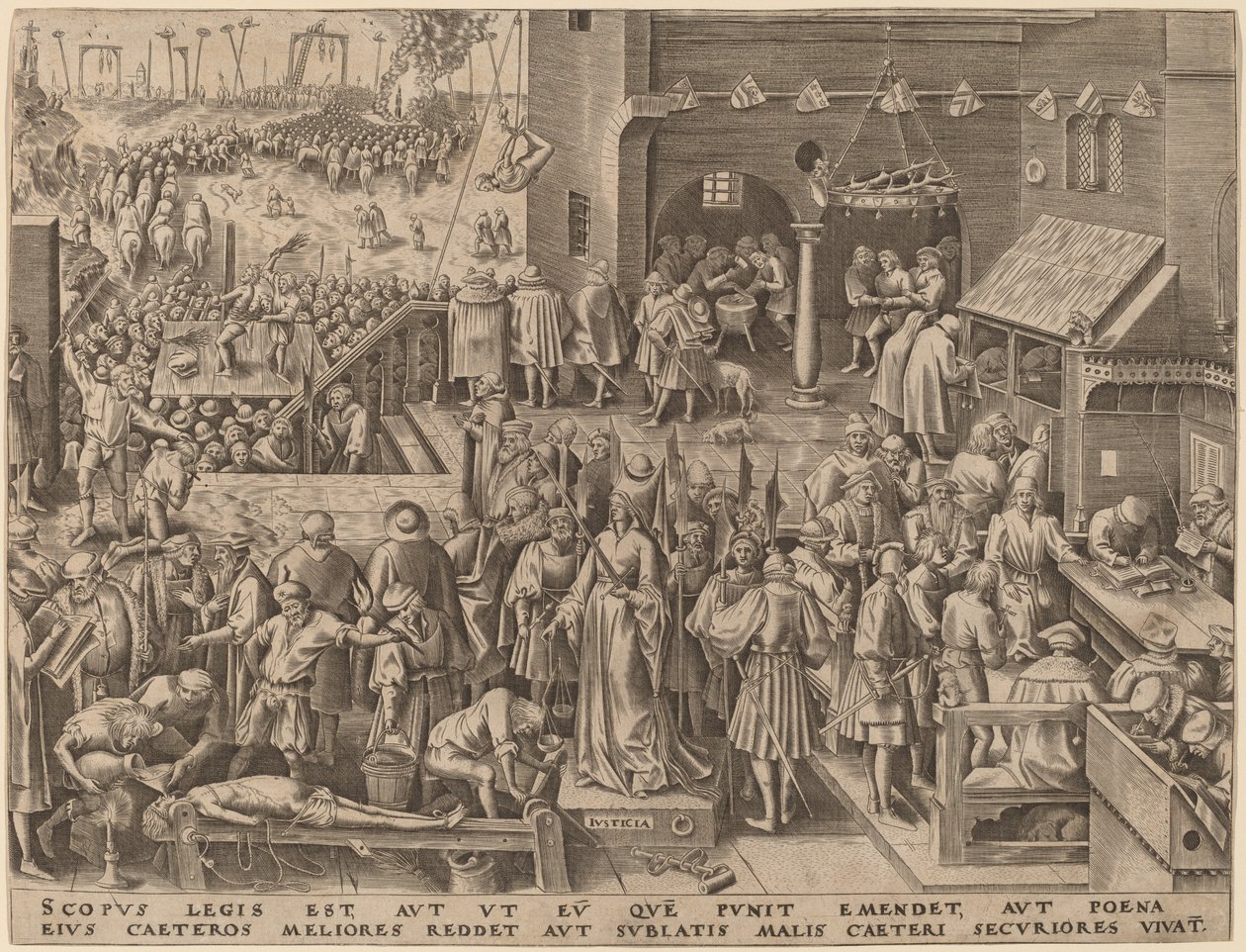 Spravedlnost od Philip Galle after Pieter Bruegel the Elder