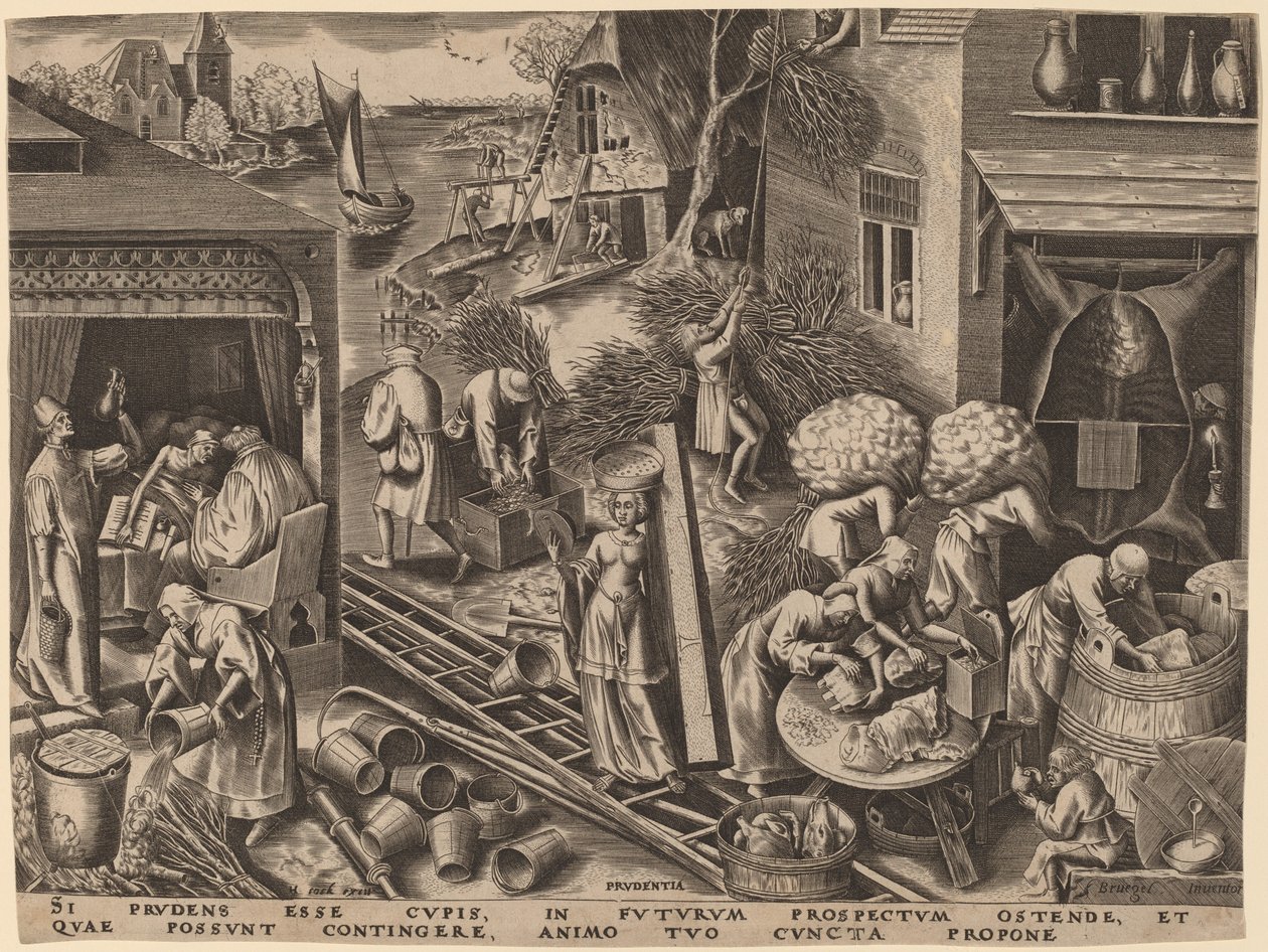 Opatrnost od Philip Galle after Pieter Bruegel the Elder