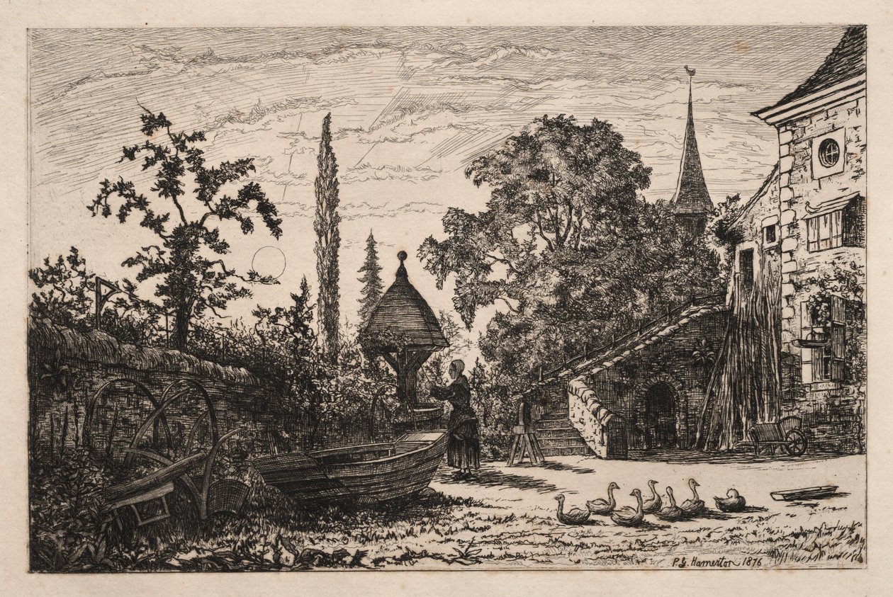 Nádvoří od Philip Gilbert Hamerton