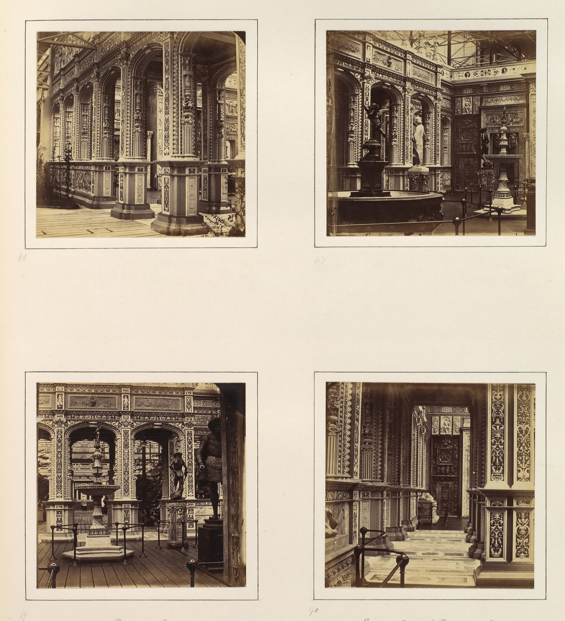 [Fasáda, pohledy a vstupní lodžie renesančního dvora], ca. 1859. od Philip Henry Delamotte.