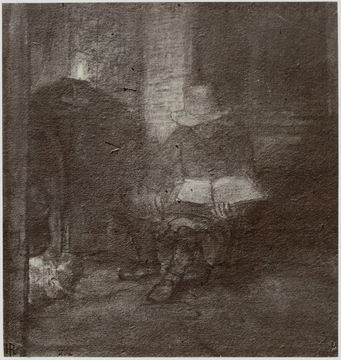 Rembrandt, Starý muž čtoucí od Philip Henry Delamotte