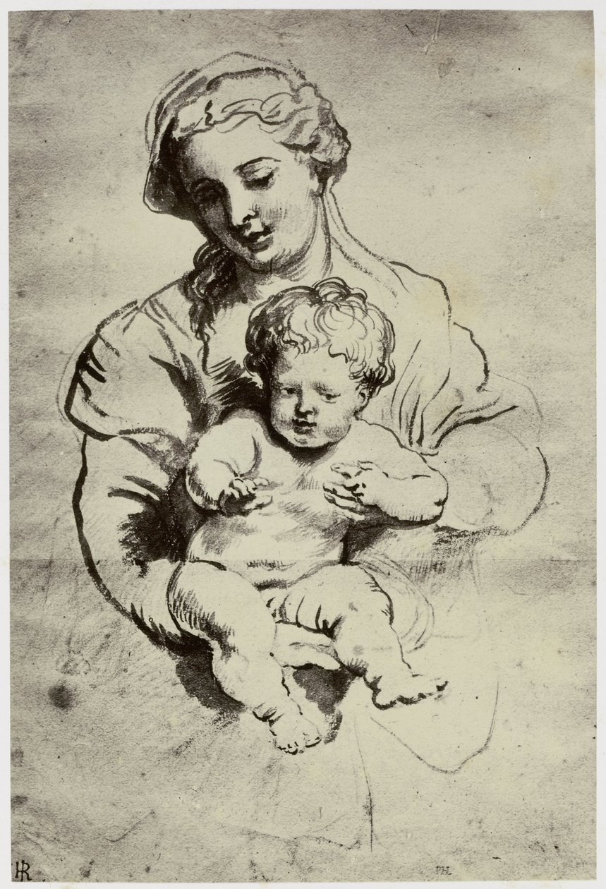 Rubens, jeho žena a dítě od Philip Henry Delamotte