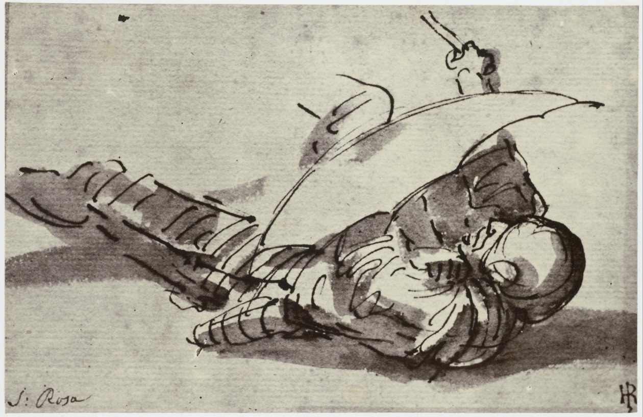 Salvator Rosa, Zraněný voják od Philip Henry Delamotte