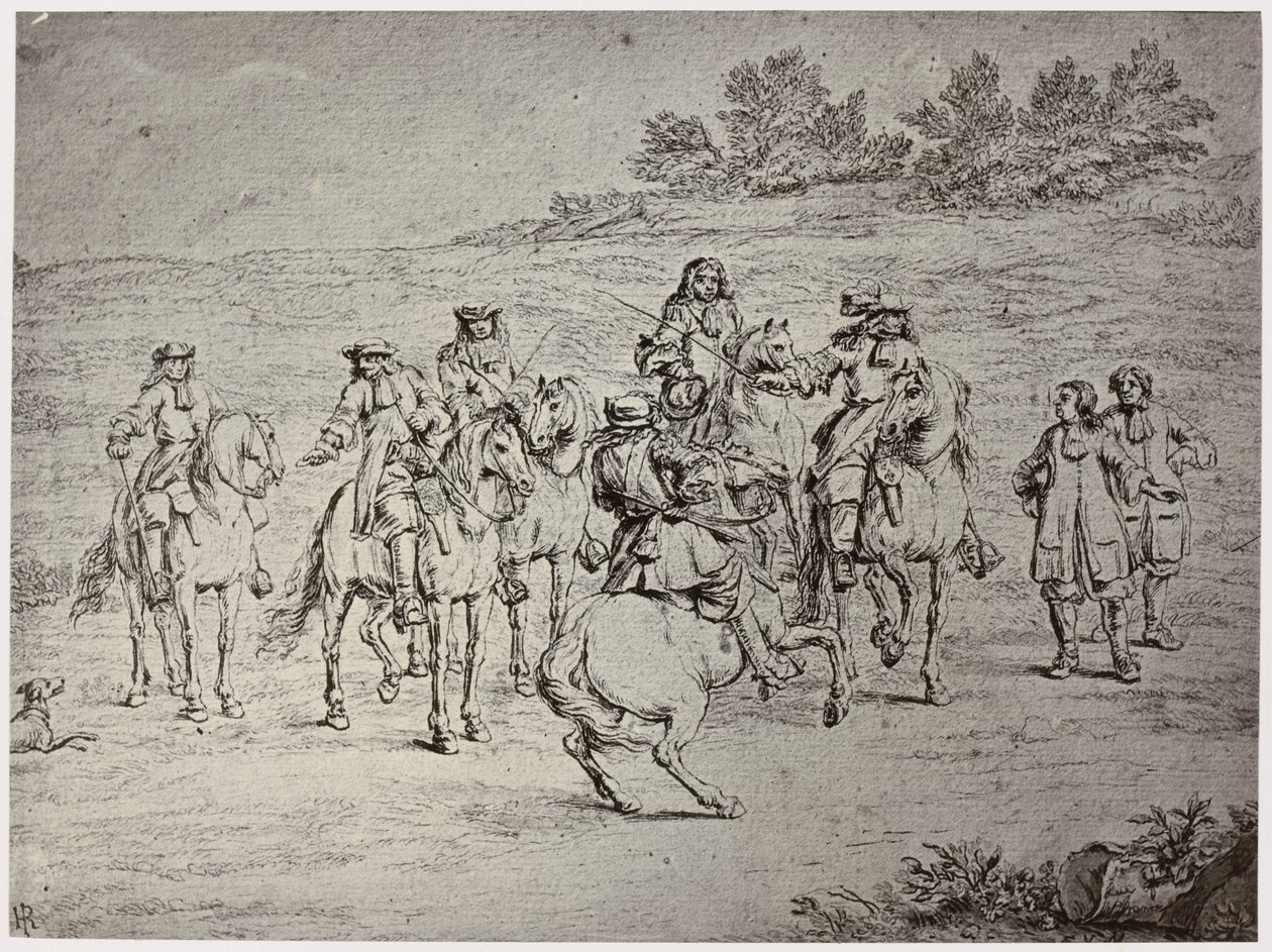 Van der Meulin [?], Ludvík XIV. a Umělec od Philip Henry Delamotte