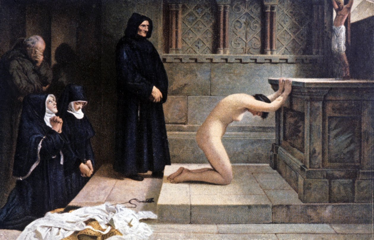 Velký akt odříkání svaté Alžběty Uherské od Philip Hermogenes (after) Calderon