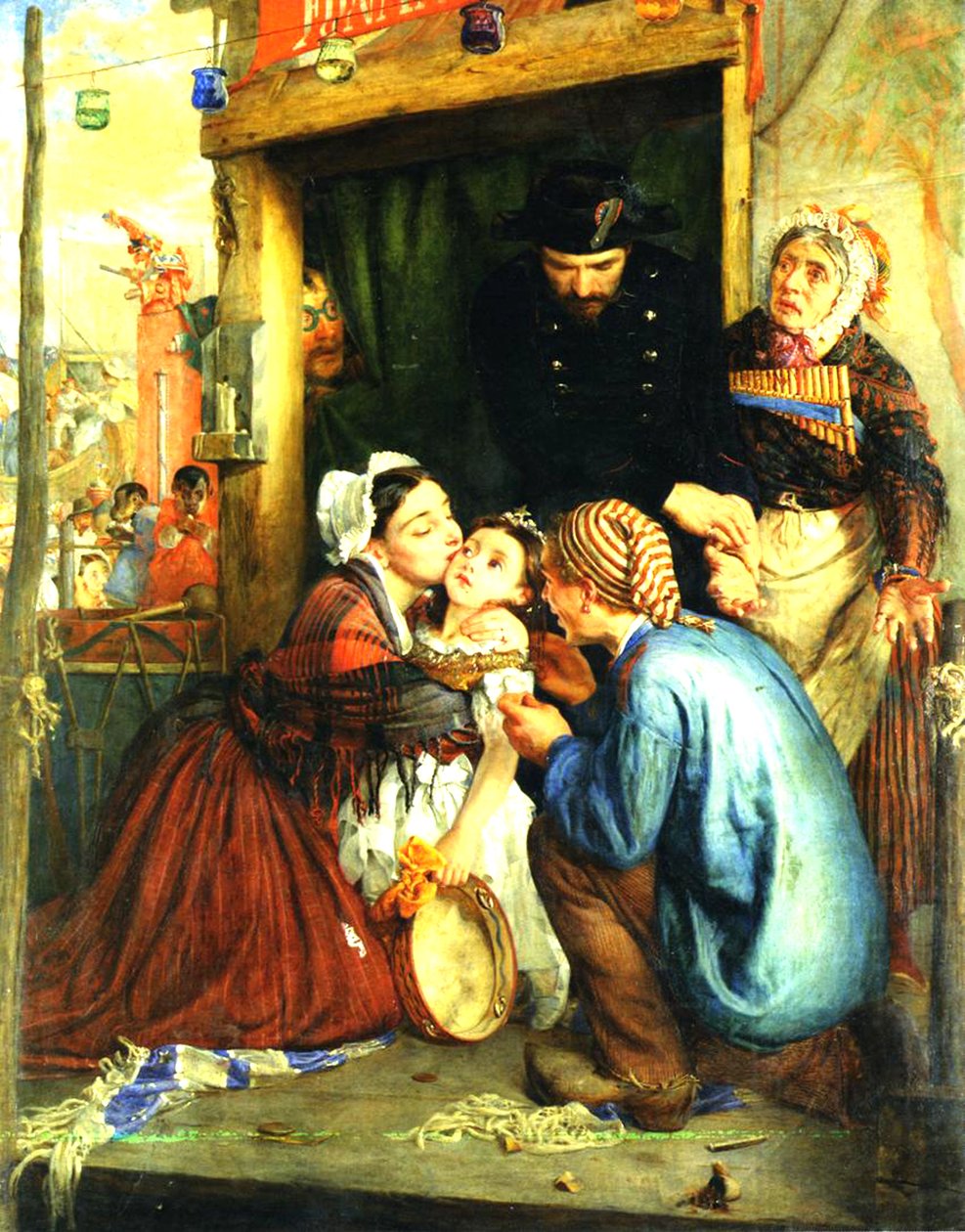 Francouzští rolníci nalézají své ukradené dítě, 1859 od Philip Hermogenes Calderon