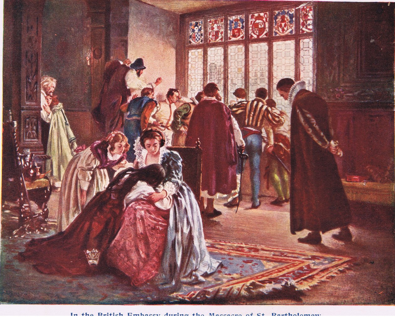 Britské velvyslanectví v den masakru svatého Bartoloměje od Philip Hermogenes Calderon