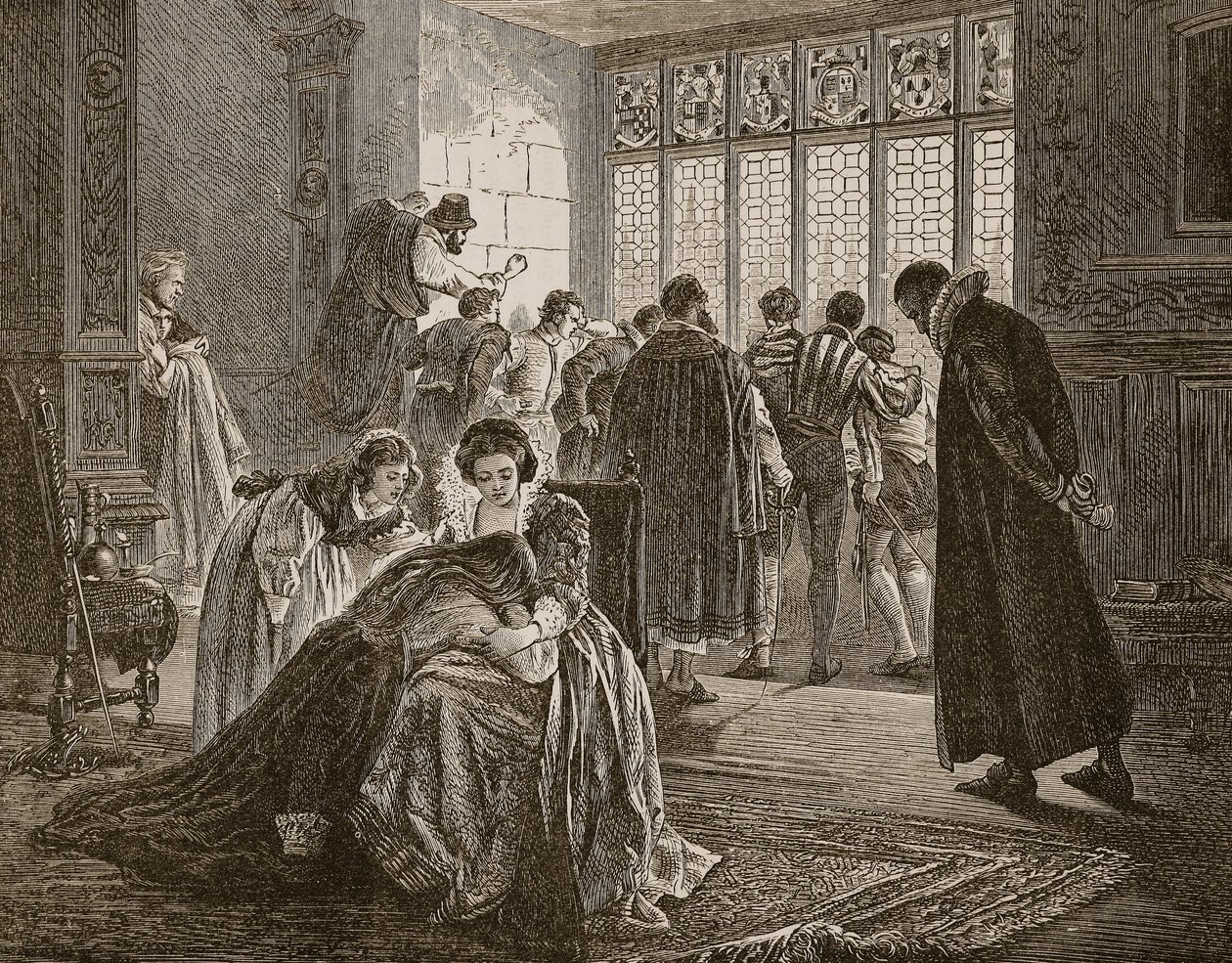 Anglické velvyslanectví během masakru svatého Bartoloměje, ilustrace z 