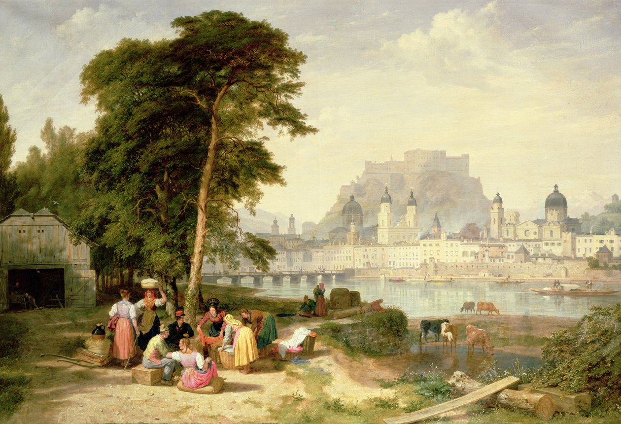 Město Salzburg, Arcibiskupský palác na skále od Philip Hutchins Rogers